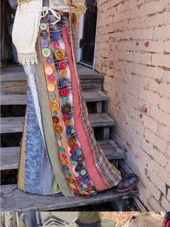 A Rare Bird Pants - Patchwork Wide Leg Stripe Pants in Multi-Color - A Rare Bird